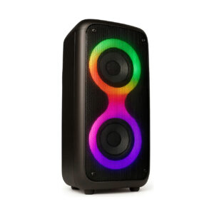 Caixa de Som Grande Led 2 Altos Falantes 10W Bluetooth Bivolt hz 5.0 Entrada Usb Pendrive